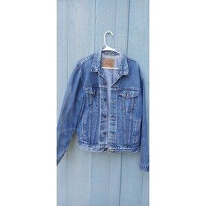 1980s Vintage LEVIS 71506 0216 *** sz 42L Denim Trucker Jacket USA